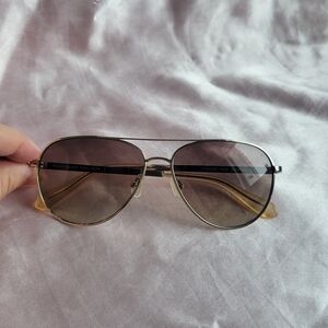Gold Aviator Sunglasses